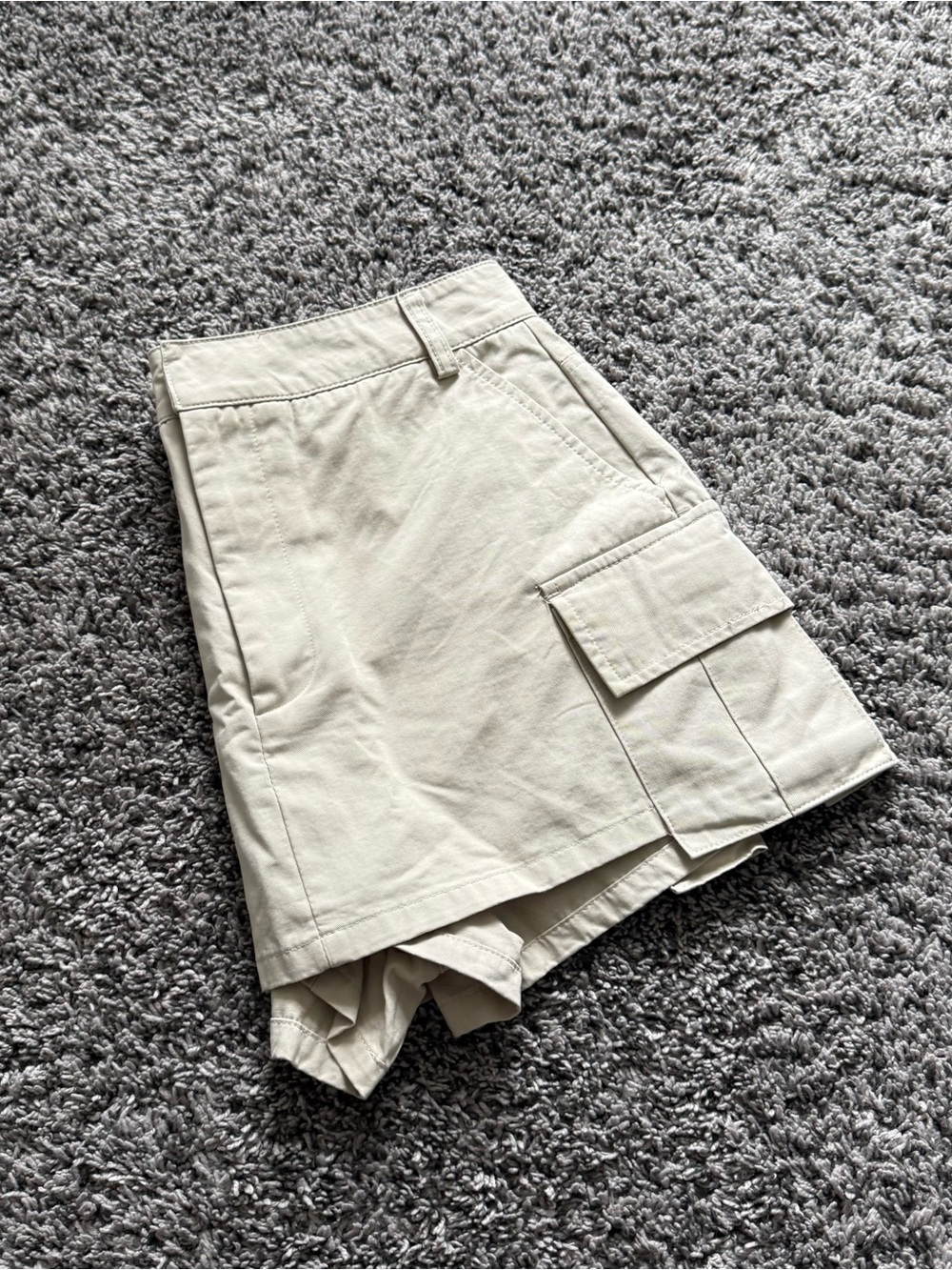 Zara Cream Cargo Skort Shorts - Picture 5 of 5